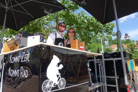 Irene und Andrè beim Lendwirbel in Graz