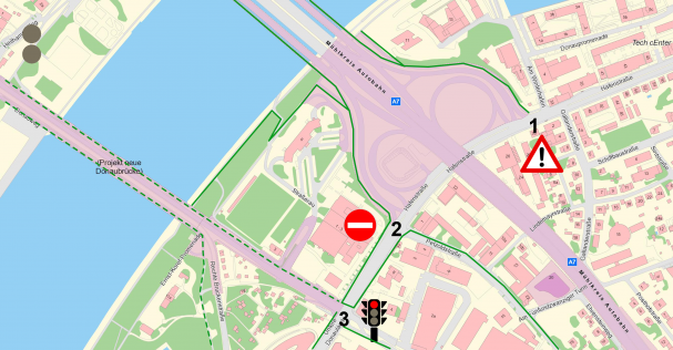 Visualisierung Anbindung VOEST Brücke / Hafenstrasse