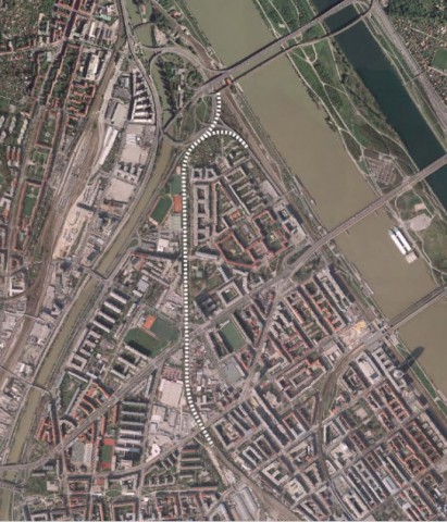 Luftaufnahme Zulaufstrecke - Stadt Wien Linear Landscapes