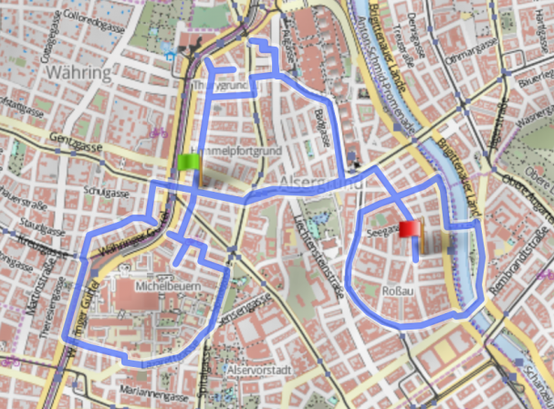 Radlobby Wien Neujahrsradeln 2016 GPS-Track Tall-Bike
