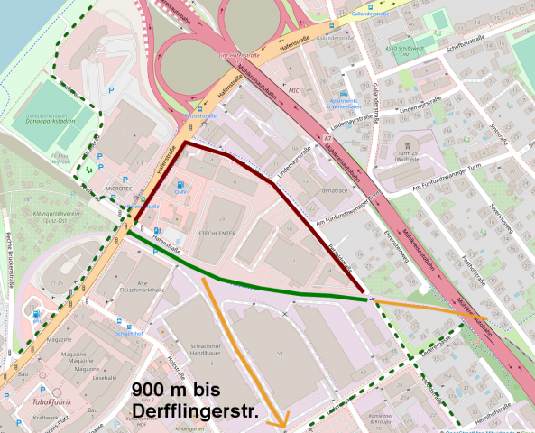 Radweg Hafenbahn Plan