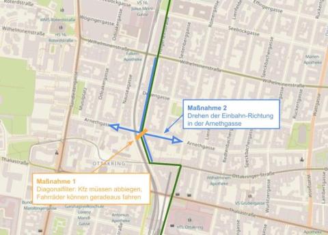 Vorschlag Verkehrsorganisation Weinheimergasse-Heigerleinstraße
