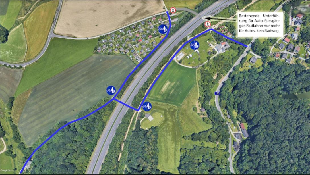Übersichtsplan A7 Umweg